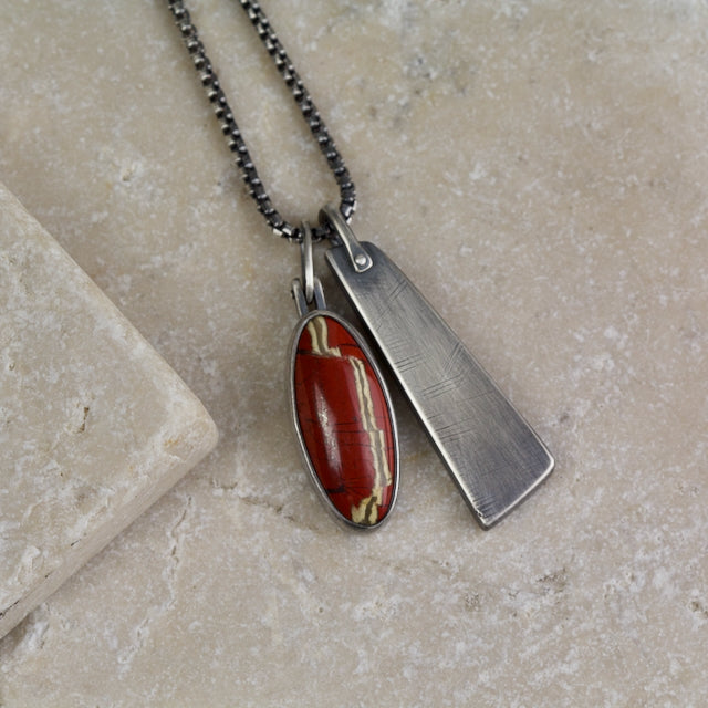 Red River Jasper Charm Necklace