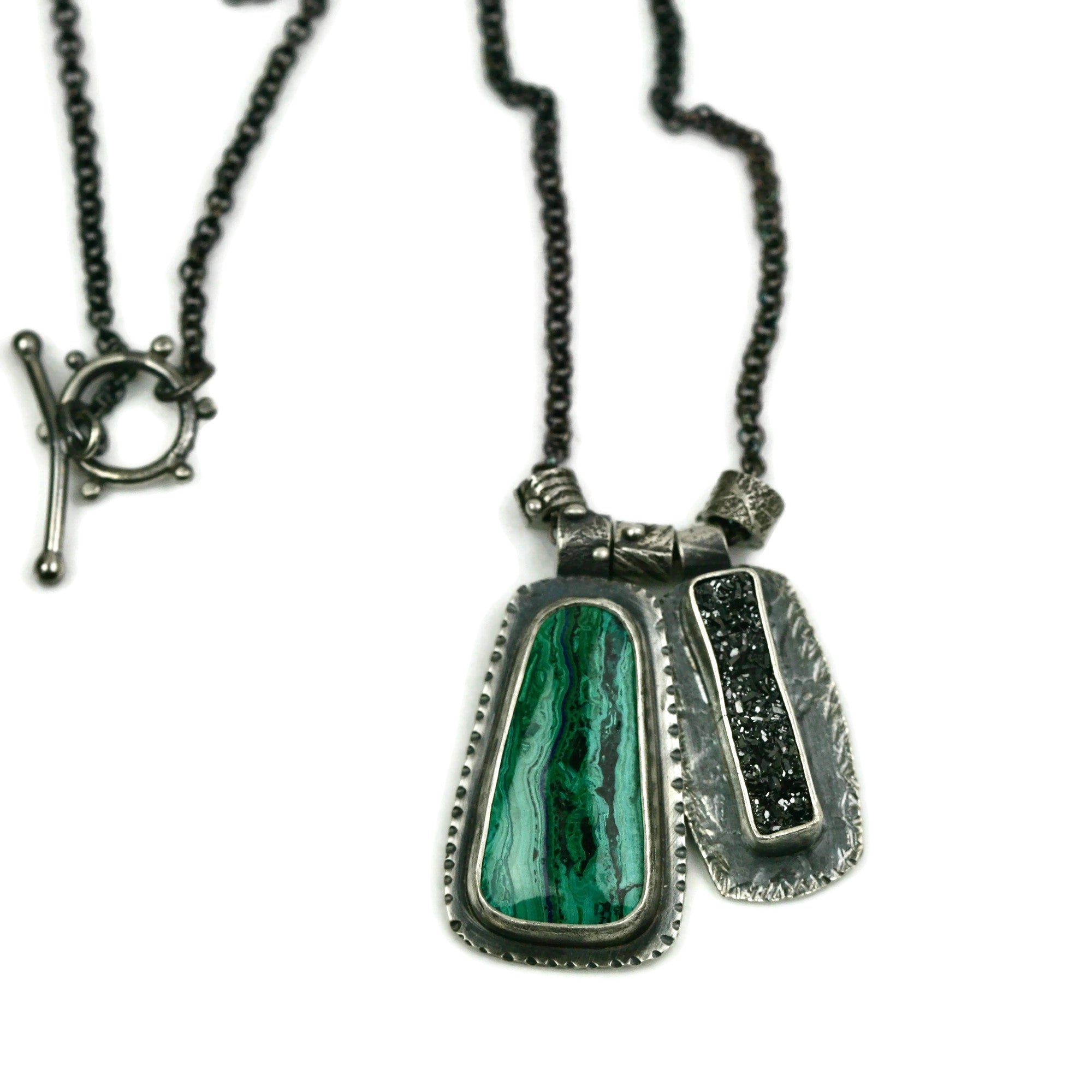Azurite-Malachite Charm necklace